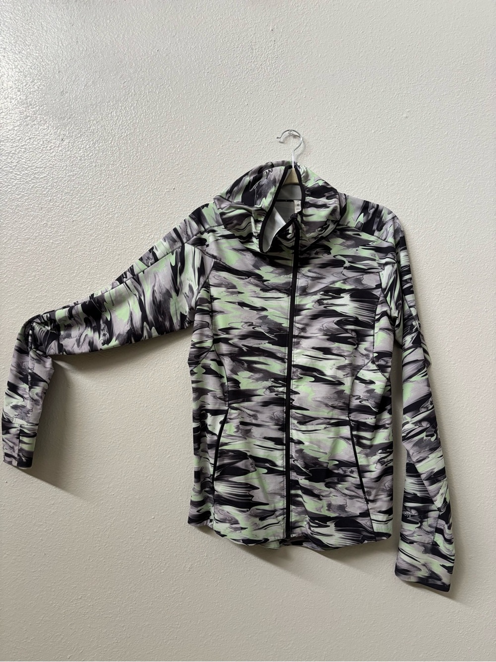 lululemon athletica Mint Green & Black Abstract Utility Jacket